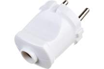 Вилка прямая 10А б/з, белый Smartbuy