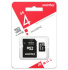 Карта памяти micro SD 4Gb SmartBuy class 10 с адаптером
