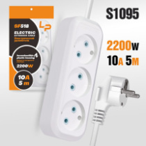 Сетевой удлинитель LP SF518 3 розетки, 10А, 2200Вт, 5м, белый