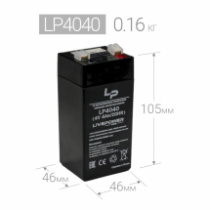 Аккумулятор 4V 4Ah Live-Power LP4040 (размер: 47х47х101мм)