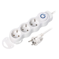 Сетевой удлинитель SmartBuy 3 розетки, 7 м, 16А, 3500Вт, ПВС 3х1.0 с выкл. и заземлением, белый Сетевой удлинитель SmartBuy 3 розетки, 7 м, 16А, 3500Вт, ПВС 3х1.0 с выкл. и заземлением, белый