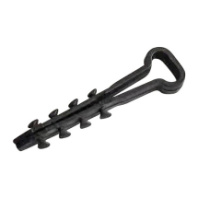 Крепеж кабеля SmartBuy Дюбель-хомут 5x8 (черный, прямоугольный) (100 штук) SBE-CJ-08-b