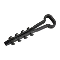 Крепеж кабеля SmartBuy Дюбель-хомут 5x8 (черный, прямоугольный) (100 штук) SBE-CJ-08-b