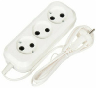 Сетевой удлинитель Jett (Obihod) 3 розетки, 6А, 1300Вт, 5м ШВВП 2х0.75, белый