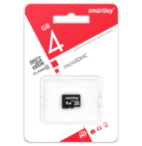 Карта памяти micro SD 4Gb SmartBuy class 10 без адаптера