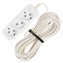 Сетевой удлинитель Jett 3 розетки, 10А, 2200Вт, 5м, ПВС 2х0.75, белый